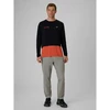 Vyriškas trekkingo longsleeve 4F, juodas su oranžine apačia