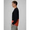 Vyriškas trekkingo longsleeve 4F, juodas su oranžine apačia