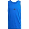 Vyriški adidas Essentials marškinėliai be rankovių su mažu logotipu mėlyni JE8978