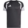 Vyriški adidas Tiro 26 varžybų treniruočių marškinėliai, juodi, pilki ir balti JX4254
