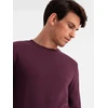 Vyriški BASIC medvilnės netamprus džemperis - bordo V3 OM 0159