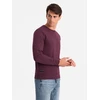 Vyriški BASIC medvilnės netamprus džemperis - bordo V3 OM 0159