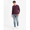 Vyriški BASIC medvilnės netamprus džemperis - bordo V3 OM 0159
