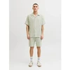 Vyriški dryžuoti „Jack&Jones“ šortai JPSTJAIDEN COBA STRIPE JOG SHORTS REG SN 12274413 TEA/STRIPES