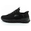 Vyriški kedai Skechers Glide-Step patogūs, lengvi, lengvai įsispiriami, juodi
