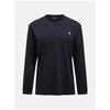 Vyriški marškinėliai ilgomis rankovėmis Peak Performance M Trail Wool Blend, juodi
