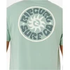 Vyriški marškinėliai Rip Curl Pacific Rinse Circle, žali