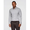 Vyriški pilki marškiniai ilgomis rankovėmis, siauresnio kirpimo