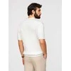 Vyriški slim fit polo marškinėliai Ombre&amp;Edoti, balkšvi