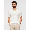 Vyriški slim fit polo marškinėliai Ombre&amp;Edoti, balkšvi