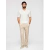 Vyriški slim fit polo marškinėliai Ombre&amp;Edoti, balkšvi