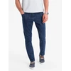 Vyriški tamsiai mėlyni slim fit džinsai su elastanu