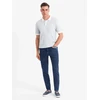 Vyriški tamsiai mėlyni slim fit džinsai su elastanu