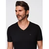 Vyriški V-NECK marškinėliai su elastanu - juodi
