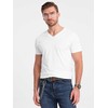 Vyriški V-NECK marškinėliai su elastanu - balti