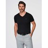 Vyriški V-NECK marškinėliai su elastanu - juodi