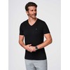 Vyriški V-NECK marškinėliai su elastanu - juodi