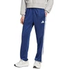 Vyriškos adidas 3-juostelių trikotažinės kelnės su atviru kraštu, klasikinis kirpimas, mėlynos JI8803