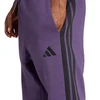 Vyriškos adidas Essentials 3-Stripes fleecinės kelnės violetinės JX0750