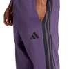 Vyriškos adidas Essentials 3-Stripes fleecinės kelnės violetinės JX0750