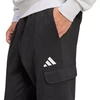 Vyriškos adidas Essentials Feelcozy Fleece Cargo kelnės, juodos JE3820