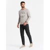 Vyriškos juodos cargo kelnės slim fit su bleached efektu