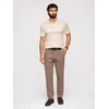 Vyriškos rudos chino kelnės regular fit