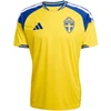Vyrų adidas Švedijos 26 namų aprangos marškinėliai, geltonos ir mėlynos spalvos JM5814