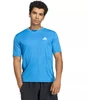 Vyrų adidas treniruočių pagrindiniai mėlyni T-marškinėliai KD5471