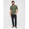 Vyrų slim fit polo marškinėliai, alyvuogių žali