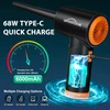 Valiklis WHATOOK elektrinė dulkių pūstuvas 60 000 aps./min, 3 greičių, belaidė su LED, 6000 mAh