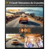 WOLFBOX automobilinė vaizdo registratorius 3 kamerų 4K+1080P+1080P su Wi-Fi, GPS ir 64 GB kortele i17