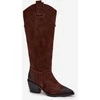 Women's Cowboy Boots With Heel Made Of Natural Suede Artiker 57C0230 Brown