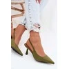 Women's High Heel Sandals Žalias Faux Suede Saria