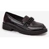 Women's Patent Loafers With Beads S.Barski HY52-541 Juodas