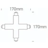 X formos bėgelio sujungimas, juodas, 41018A/B