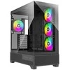 Xilence Flare X909.ARGB, Tower-case - juodas, Tempered Glass x 2