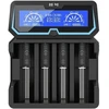 XTAR įkroviklis cilindrinėms li-jonų 18650 baterijoms, suderinamas su apsaugotais 20700/21700 elementais X4