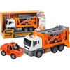 Lean Toys Evakuatorius su šviesomis ir garsais 1:16, oranžinė mašina