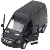 Lean Toys Juodas metalinis sunkvežimis su garsais ir šviesomis, 12x6x7 cm