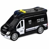 Lean Toys Žaislinis SWAT policijos furgonas su šviesos ir garso efektais, juodos ir baltos spalvos, 15,5 × 7,5 × 8,5 cm