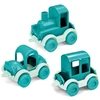 Žaislinių transporto priemonių rinkinys Wader Kid Cars Trio, 10 cm, turkio, mėtų ir baltos spalvos