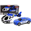 Žaislinio policijos automobilio ir sraigtasparnio rinkinys Lean Toys