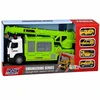 Lean Toys Sunkvežimis su kranu ir transporto platforma žalia 4 vnt.