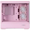 Zalman P30 V2 mATX mini tower kompiuterio korpusas, 3 x 120 mm ARGB, rožinis