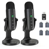 Zealsound belaidžių mikrofonų USB rinkinys, lavalier, 2 vnt., juodas, k2x-eu