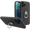 Hurtel Ring silikoninis dėklas skirtas iPhone 13 mini, juodas
