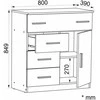 Komoda KOMPANIT "1-3-1"