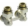 Apatinio pajungimo mazgas dvivamzdei sistemai Danfoss, RLV-KB, kampinis, 1/2''-3/4'', H tipo