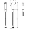 Bidetės galvute Ideal Standard, su metaline 1500 mm žarnele
